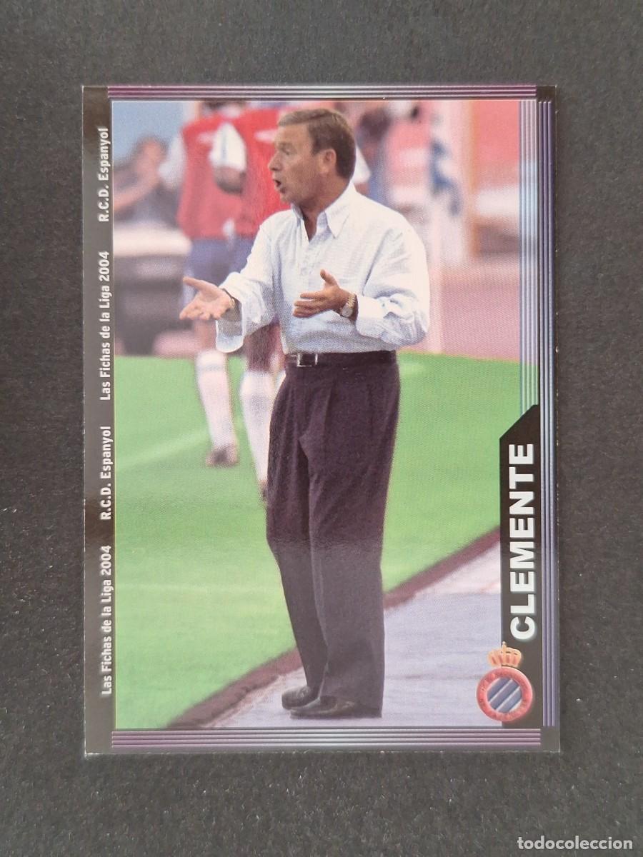Cromos de f&uacute;tbol: L1 CLEMENTE ENTRENADOR R. C. D. ESPA&Ntilde;OL 435 MUNDICROMO LAS FICHAS DE LA LIGA 2004 03 04