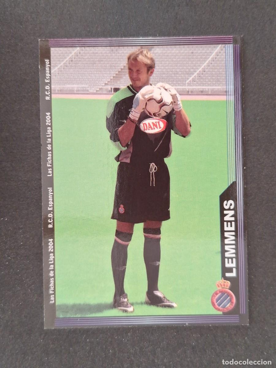 Cromos de f&uacute;tbol: L1 LEMMENS R. C. D. ESPA&Ntilde;OL 437 MUNDICROMO LAS FICHAS DE LA LIGA 2004 03 04