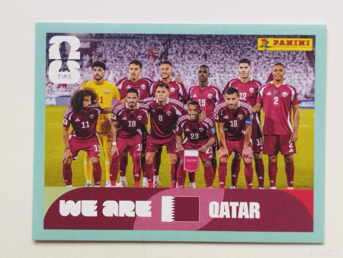 Cromos de f&uacute;tbol: CROMO STICKER WORLD CUP 2026 MUNDIAL 26 PANINI QATAR QAT13 QAT 13 PLANTILLA ALINEACION