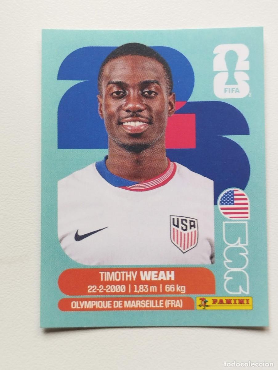 Cromos de f&uacute;tbol: CROMO STICKER WORLD CUP 2026 MUNDIAL 26 PANINI ESTADOS UNIDOS USA12 USA 12 TIMOTHY WEAH
