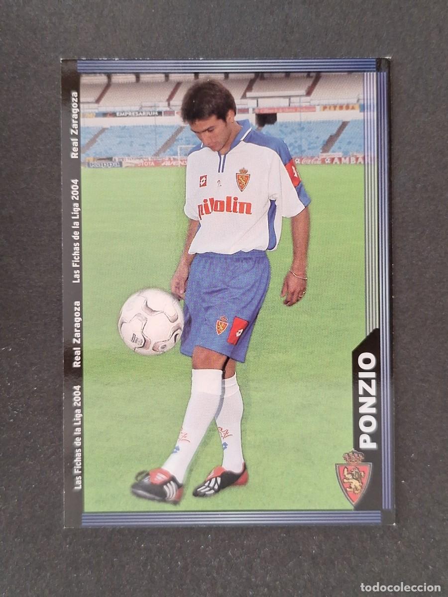 Cromos de f&uacute;tbol: L1 POZIO REAL ZARAGOZA 502 MUNDICROMO LAS FICHAS DE LA LIGA 2004 03 04