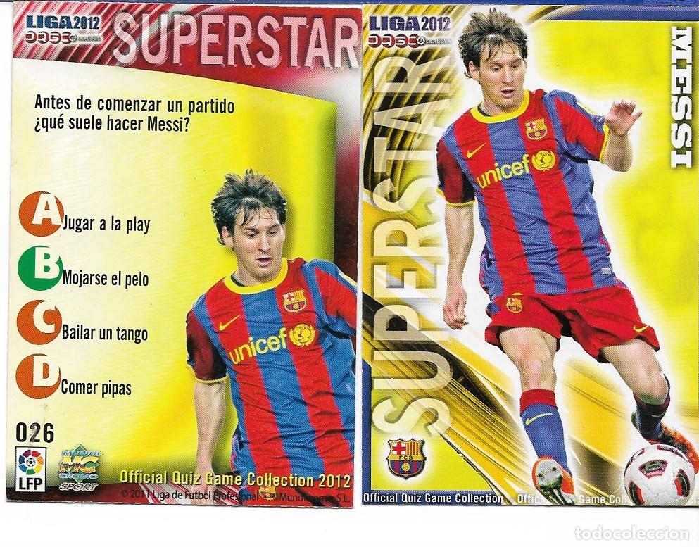 Cromos de f&uacute;tbol: SUPERSTAR 2012 MESSI - Foto 1
