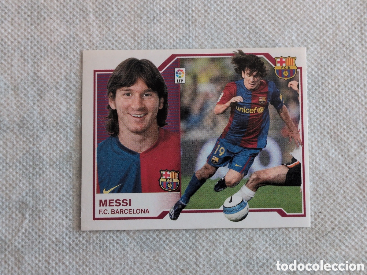 Fu&szlig;ball-Sticker: MESSI - FC.Barcelona - LIGA ESTE 2007 2008 07 08. NUNCA PEGADO. EXCELENTE ESTADO