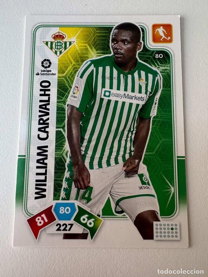 Cromos de f&uacute;tbol: Carta William Carvalho Betis 80 Adrenalyn 2019-20