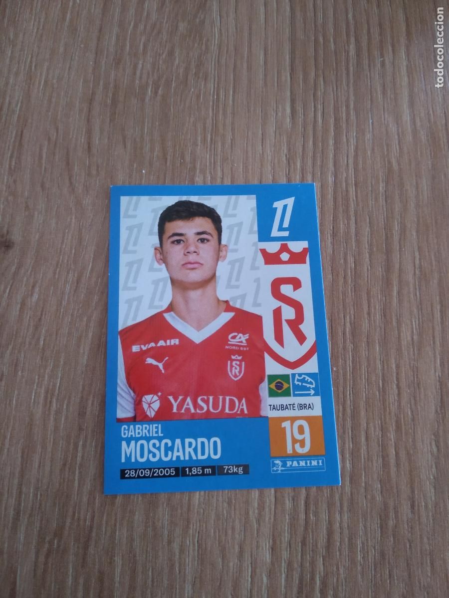 Cromos de f&uacute;tbol: 393 GABRIEL MOSCARDO STADE DE REIMS CROMO FUTBOL PANINI LIGUE 1 FOOT 24-25 LIGA FRANCIA 2024-2025