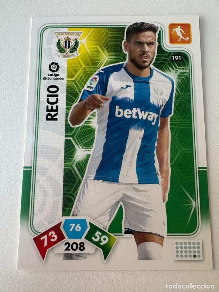 Cromos de f&uacute;tbol: Carta Recio Legan&eacute;s 191 Adrenalyn 2019-20