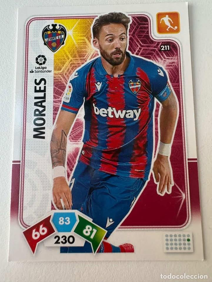Fu&szlig;ball-Sticker: Carta Morales Levante 211 Adrenalyn 2019-20