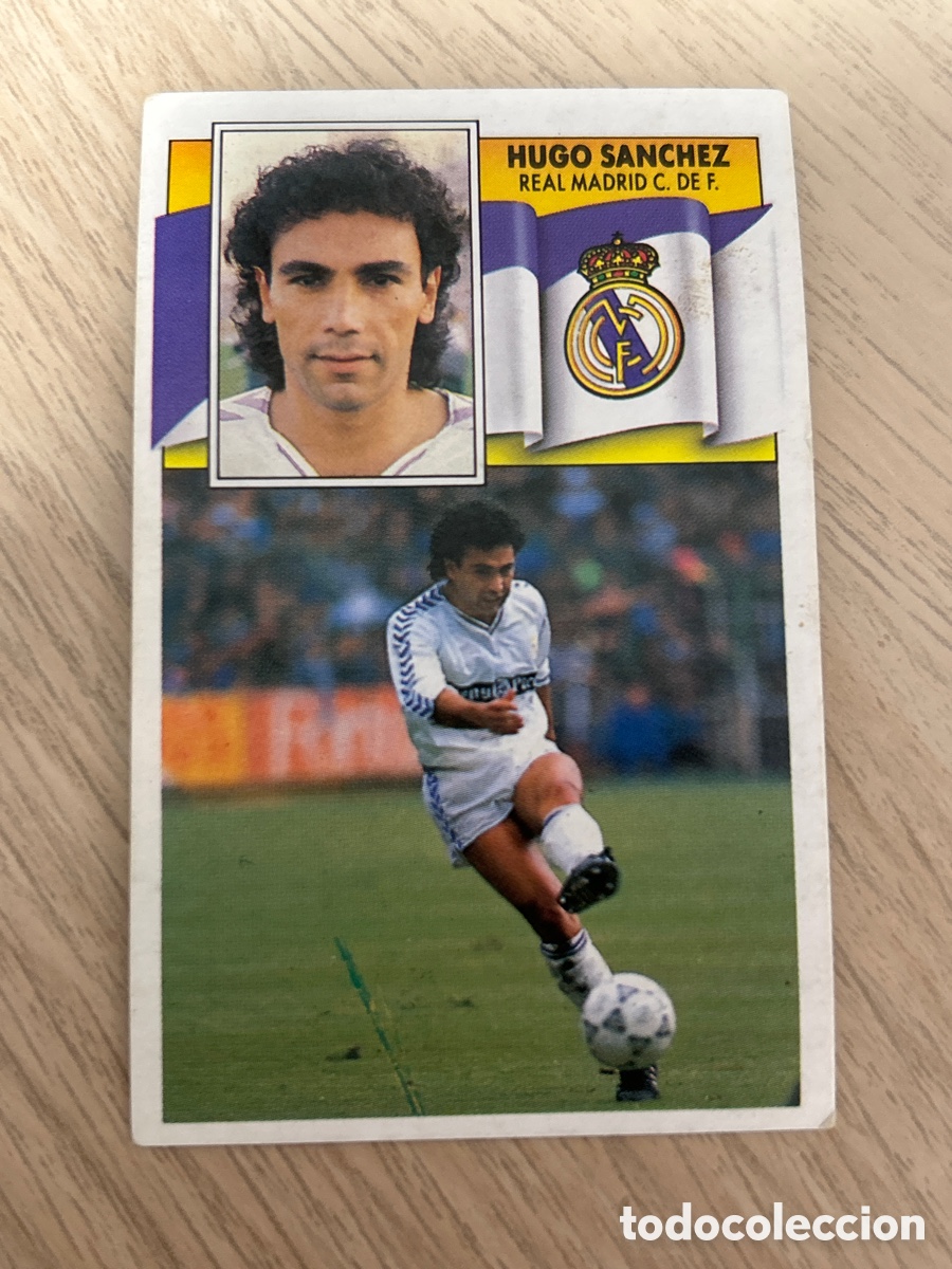 Cromos de f&uacute;tbol: HUGO SANCHEZ REAL MADRID LIGA ESTE 1990 1991 90 91 NUNCA PEGADO SIN PEGAR