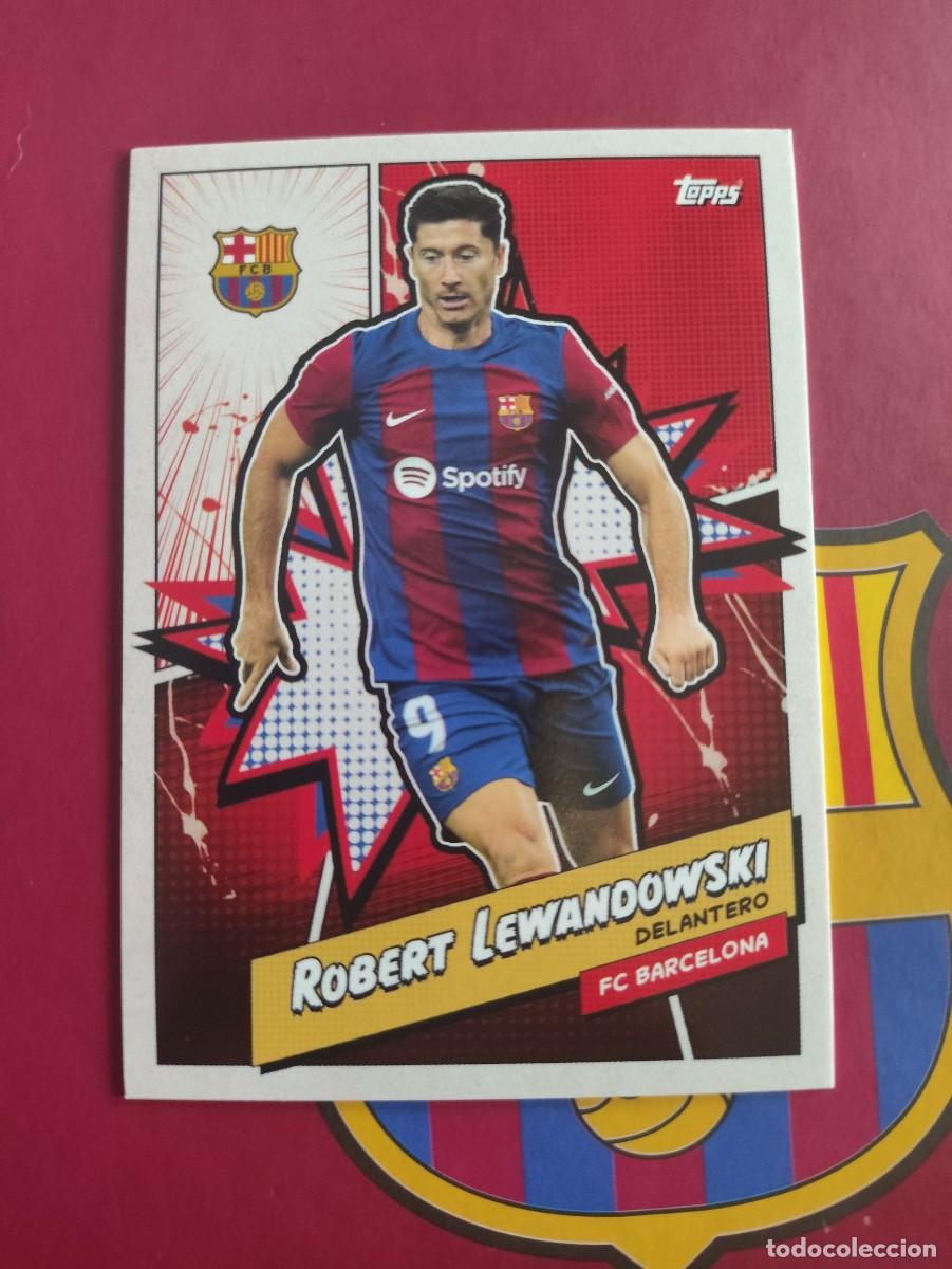 Football Stickers: BARH-7 LEWANDOWSKI HEROES FC BARCELONA CARD TOPPS FAN SET CROMOS 2023 2024 23 24