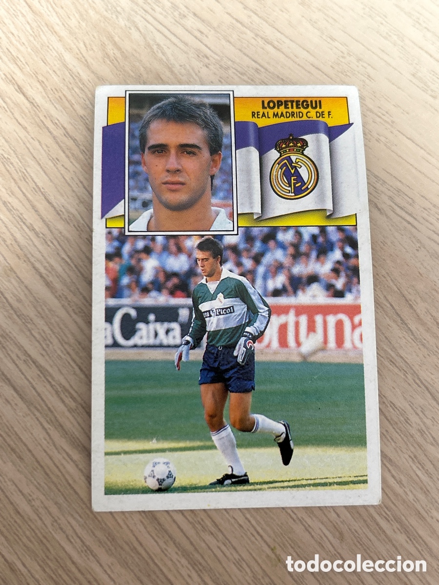 Cromos de f&uacute;tbol: LOPETEGUI REAL MADRID LIGA ESTE 1990 1991 90 91 NUNCA PEGADO SIN PEGAR