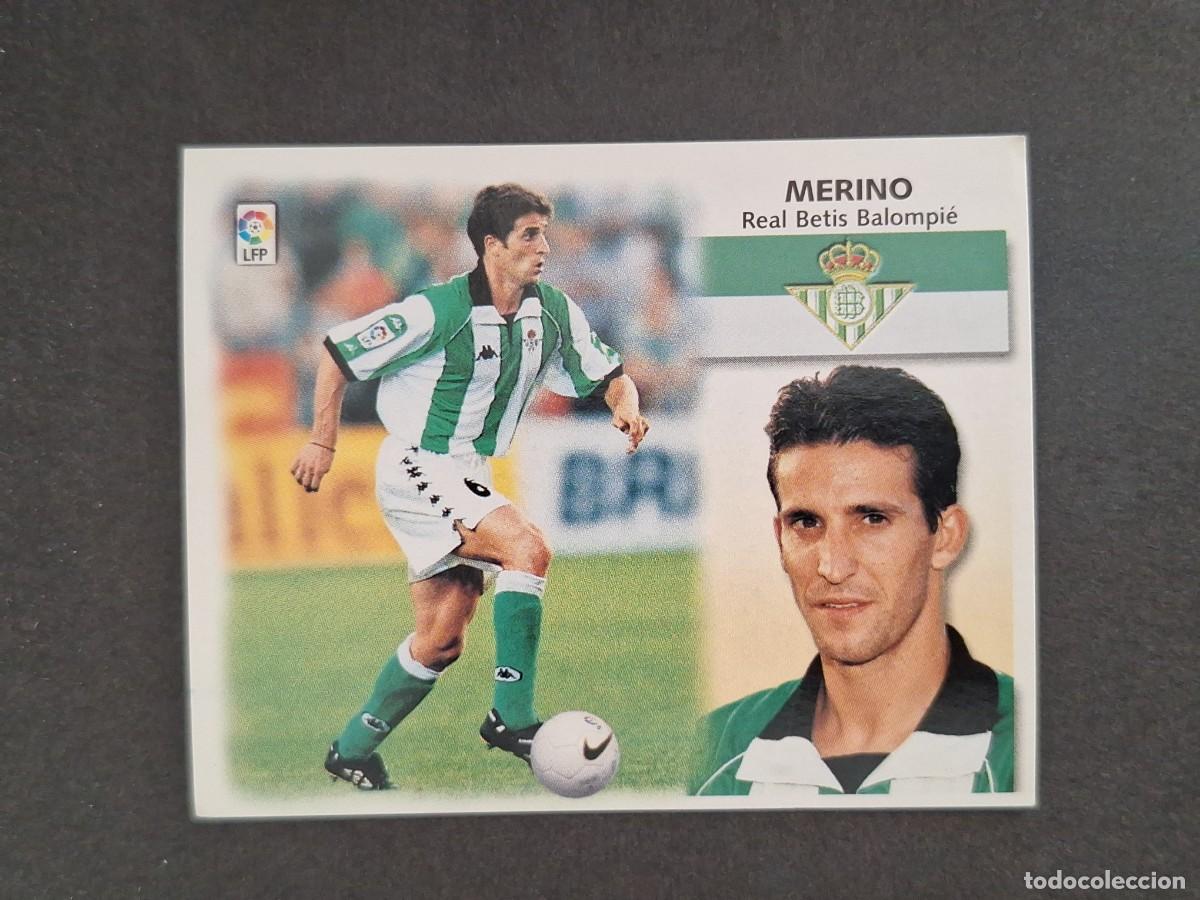 Cromos de f&uacute;tbol: L4 MERINO REAL BETIS BALOMPIE LIGA ESTE 1999 2000 99 00 NUNCA PEGADO SIN PEGAR