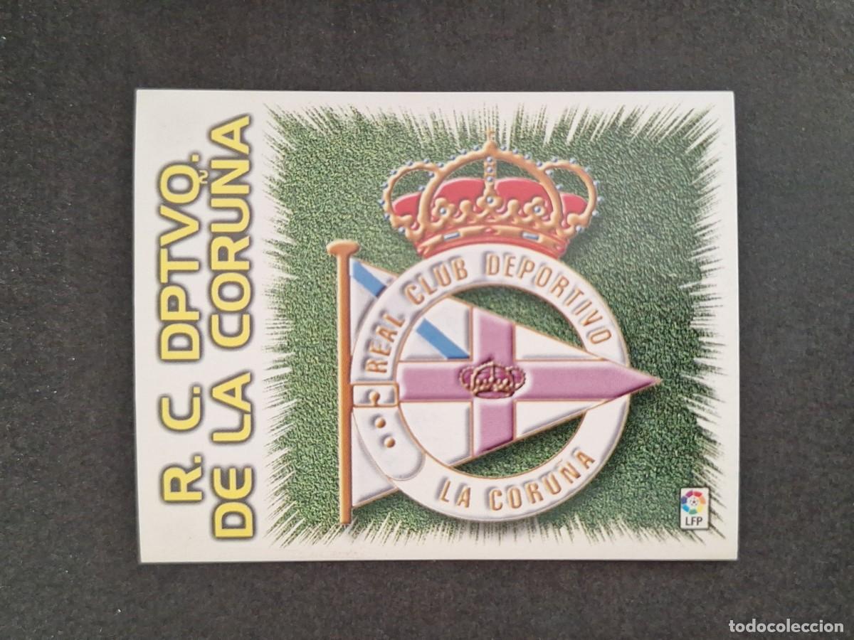 Fu&szlig;ball-Sticker: L4 ESCUDO DEPORTIVO DE LA CORU&Ntilde;A LIGA ESTE 1999 2000 99 00 NUNCA PEGADO SIN PEGAR
