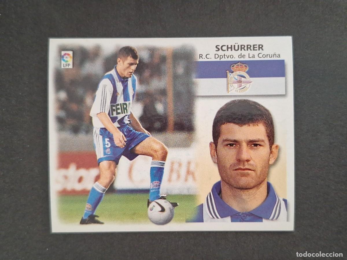 Fu&szlig;ball-Sticker: L4 SCH&Uuml;RRER DEPORTIVO DE LA CORU&Ntilde;A LIGA ESTE 1999 2000 99 00 NUNCA PEGADO SIN PEGAR