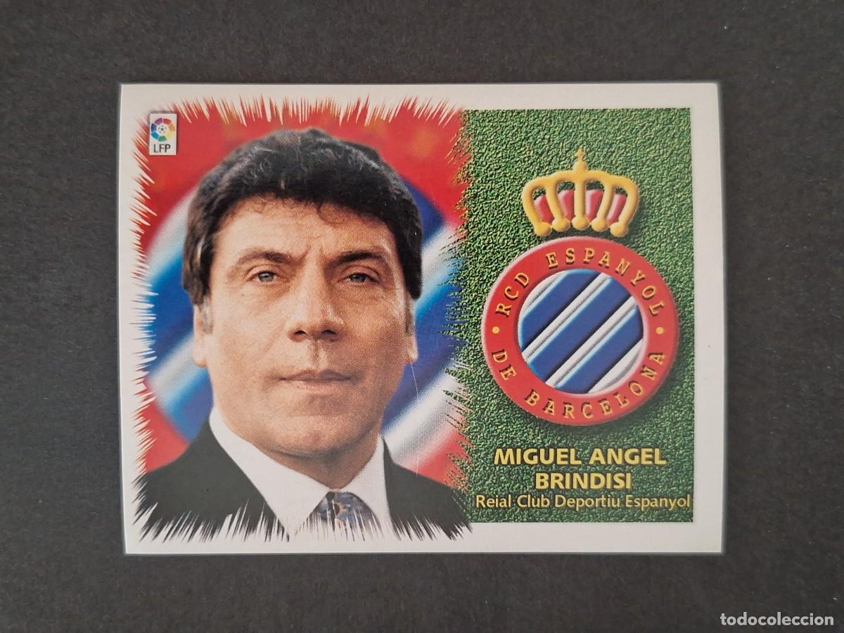 Cromos de f&uacute;tbol: L4 M. ANGEL BRINDISI ENTRENADOR R. C. D. ESPA&Ntilde;OL LIGA ESTE 1999 2000 99 00 NUNCA PEGADO SIN PEGAR