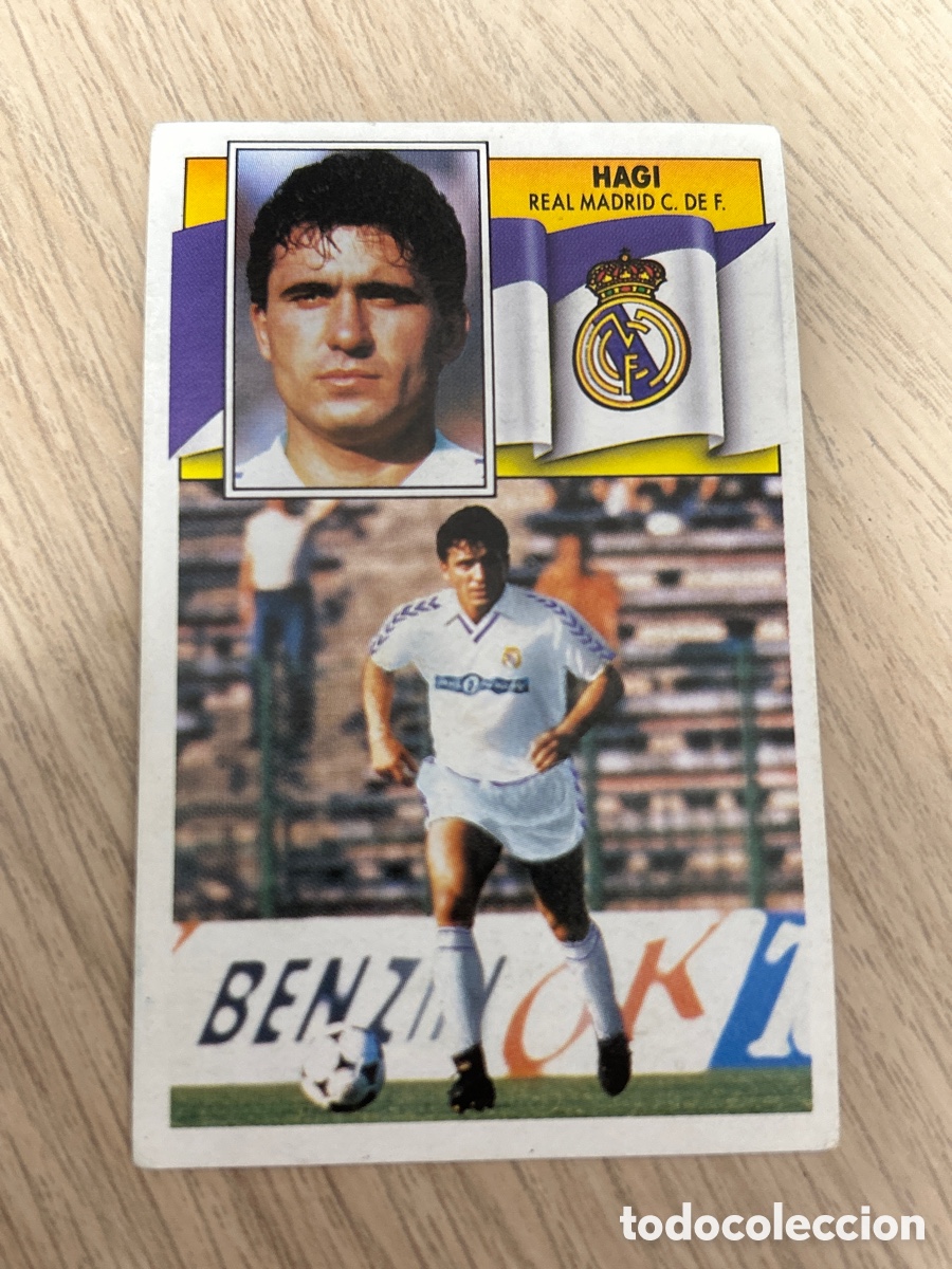 Cromos de f&uacute;tbol: HAGI REAL MADRID ROOKIE LIGA ESTE 1990 1991 90 91 NUNCA PEGADO SIN PEGAR