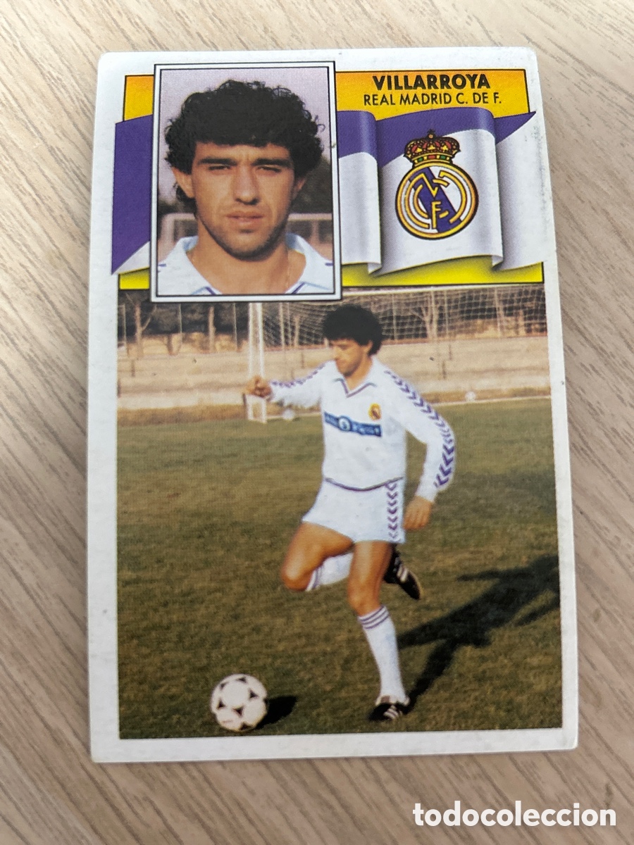 Cromos de f&uacute;tbol: VILLARROYA REAL MADRID FICHAJE 5 LIGA ESTE 1990 1991 90 91 NUNCA PEGADO SIN PEGAR