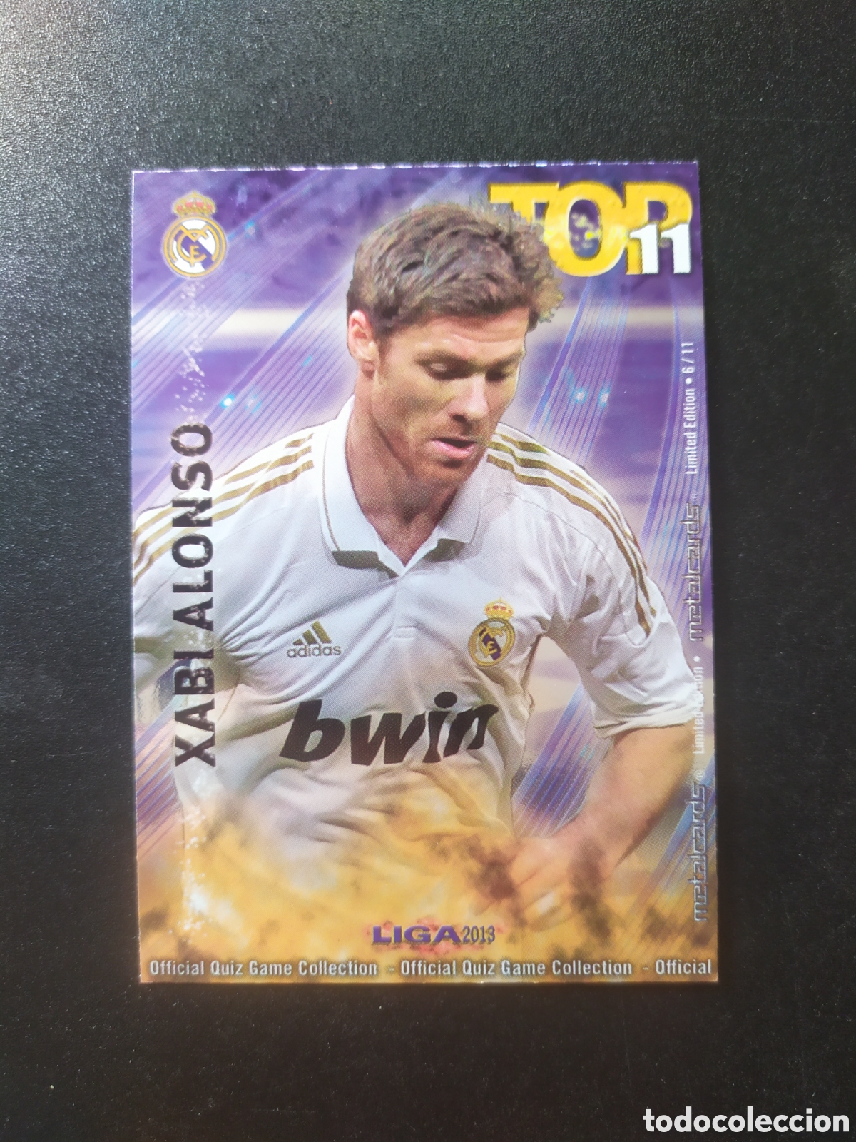 Cromos de f&uacute;tbol: Mundicromo fichas Liga 2012 2013 12 13 Xabi Alonso metalcards l&iacute;mited ediition top 6/11 Real Madrid