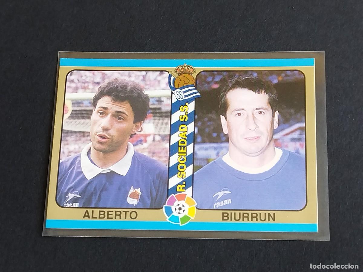 Cromos de f&uacute;tbol: ALBERTO BIURRUN #91 REAL SOCIEDAD - MUNDICROMO FUTBOL TOTAL LA LIGA 1994 1995 - MC SPORT 94 95