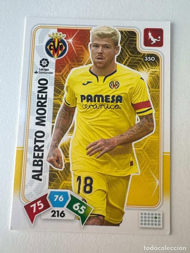 Fu&szlig;ball-Sticker: Carta Alberto Moreno Villareal 350 Adrenalyn 2019-20