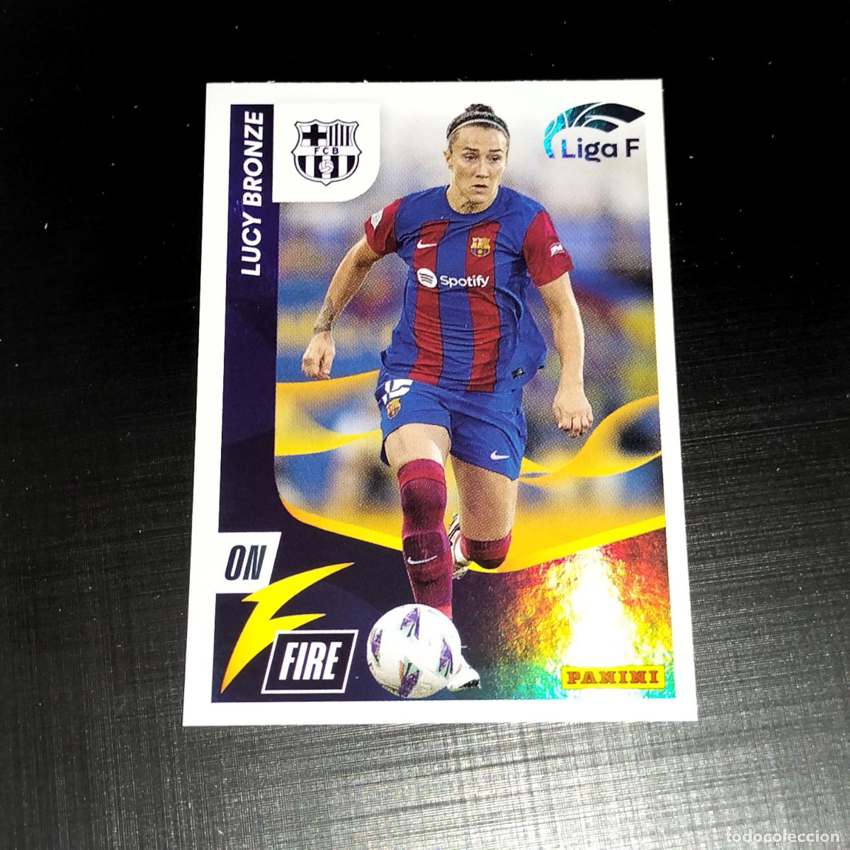 Cromos de f&uacute;tbol: N&ordm; 342 LUCY BRONZE ON FIRE FC BARCELONA CROMOS LIGA F FEMENINA PANINI 2023 2024 23 24