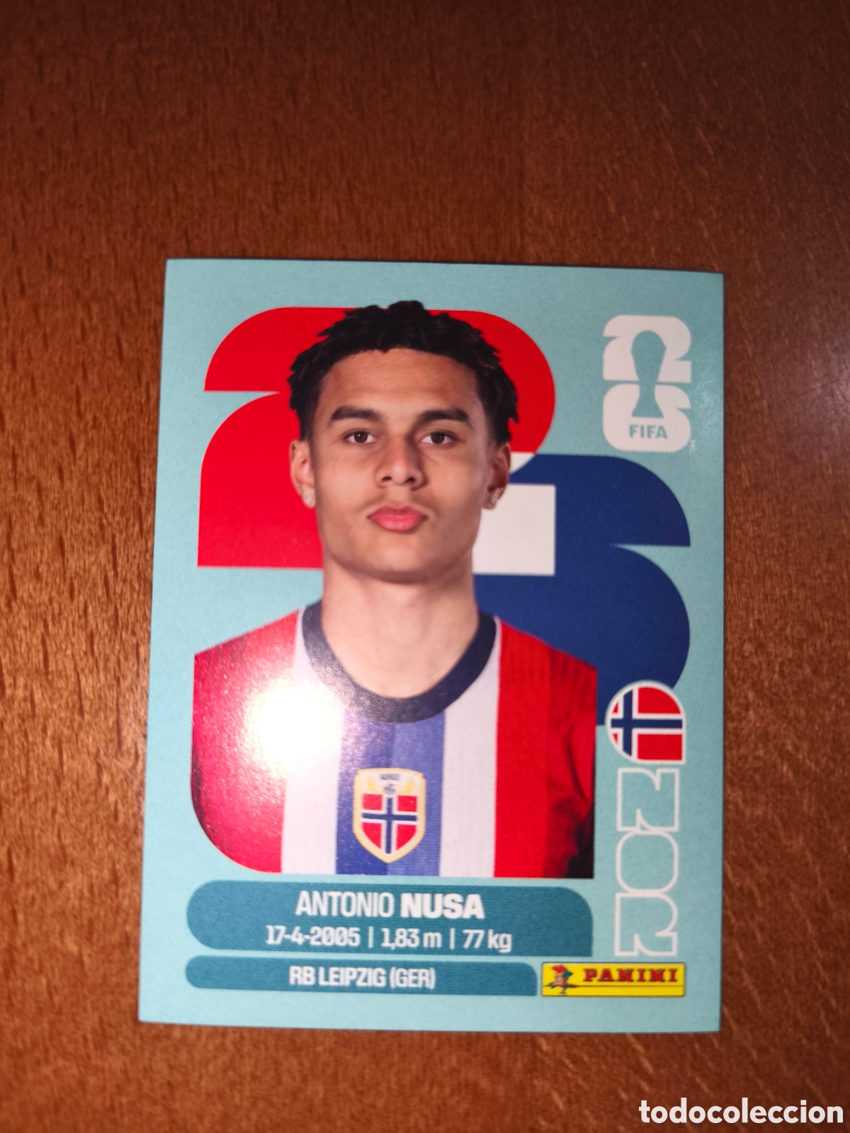 Cromos de f&uacute;tbol: NOR19 Antonio Nusa NOR 19 Fifa World Cup 2026 Noruega