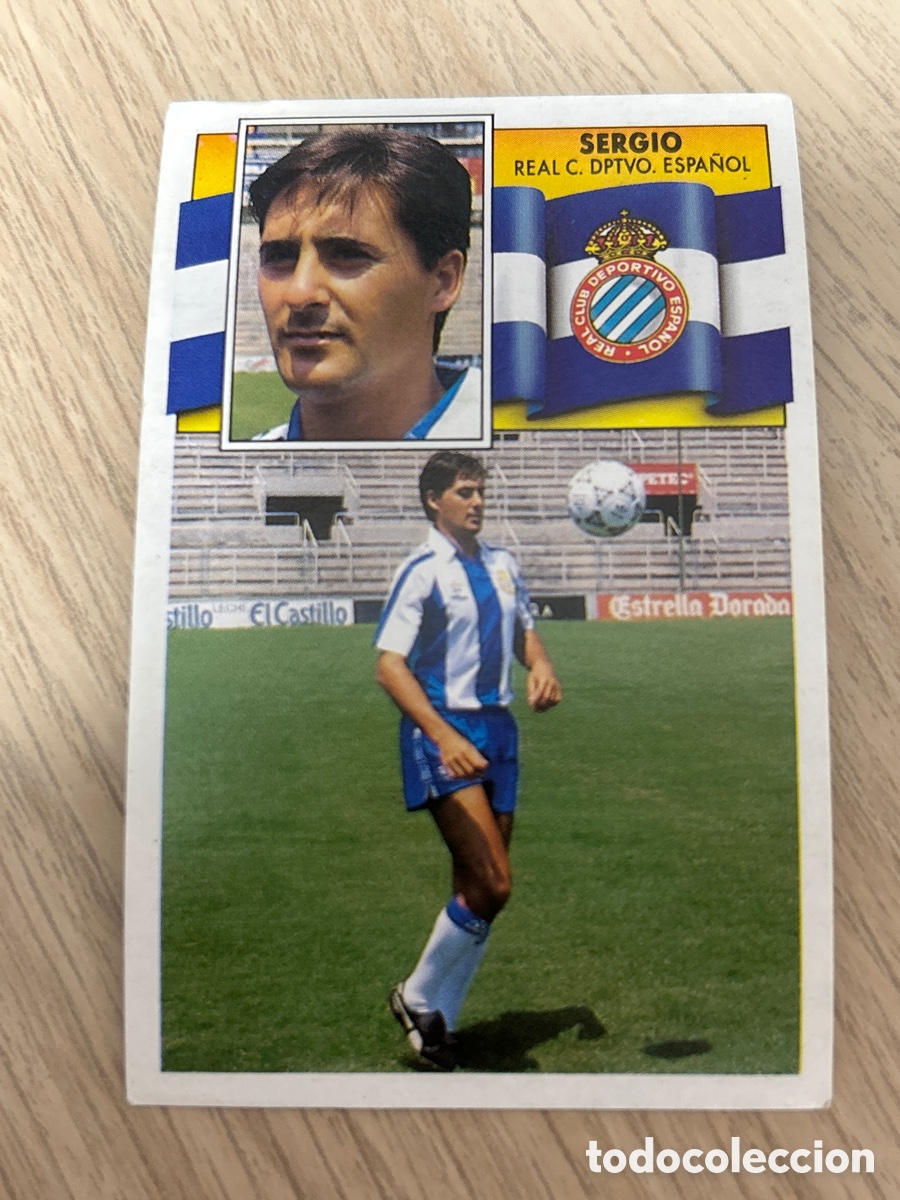 Cartes &agrave; collectionner de Football: SERGIO ESPANYOL FICHAJE 17 LIGA ESTE 1990 1991 90 91 NUNCA PEGADO SIN PEGAR