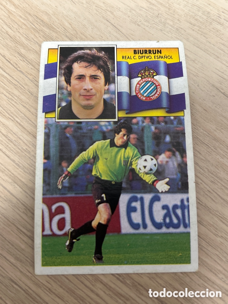 Cromos de f&uacute;tbol: BIURRUN ESPANYOL LIGA ESTE 1990 1991 90 91 NUNCA PEGADO SIN PEGAR