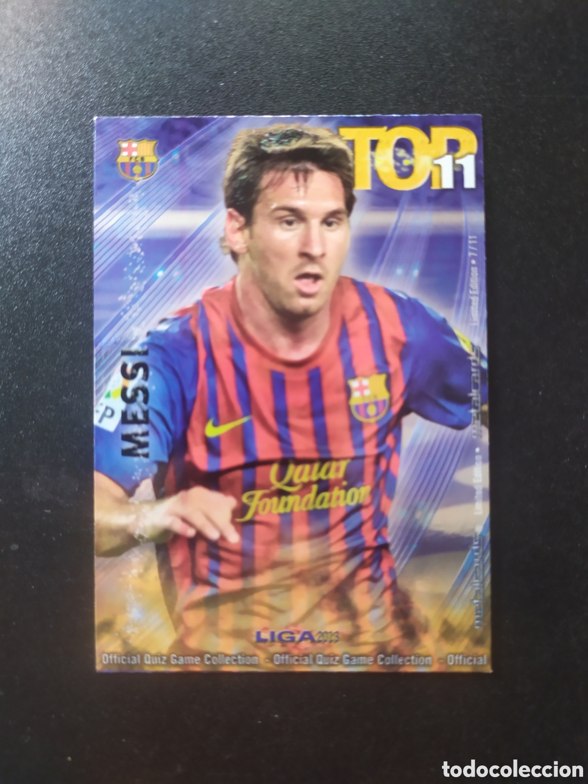 Cromos de f&uacute;tbol: Mundicromo fichas Liga 2012 2013 12 13 Messi metalcards l&iacute;mited ediition top 7/11 Barcelona