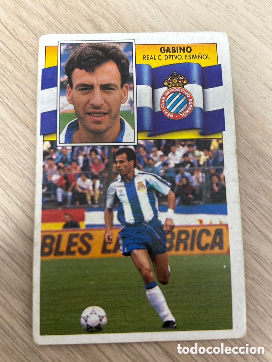 Cromos de f&uacute;tbol: GABINO ESPANYOL LIGA ESTE 1990 1991 90 91 NUNCA PEGADO SIN PEGAR