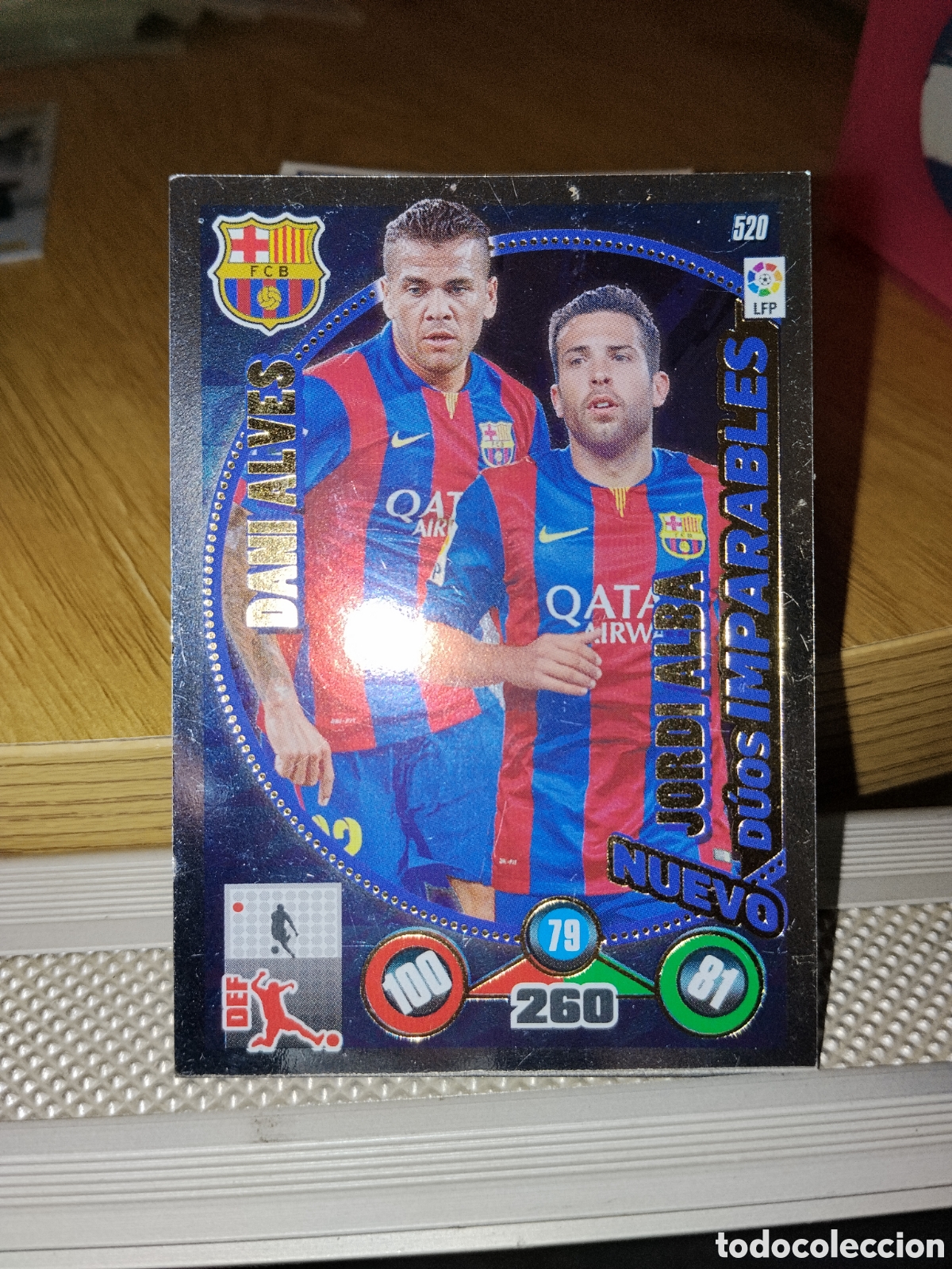 Cromos de f&uacute;tbol: Duos imparables Dani Alves, Jordi Alba