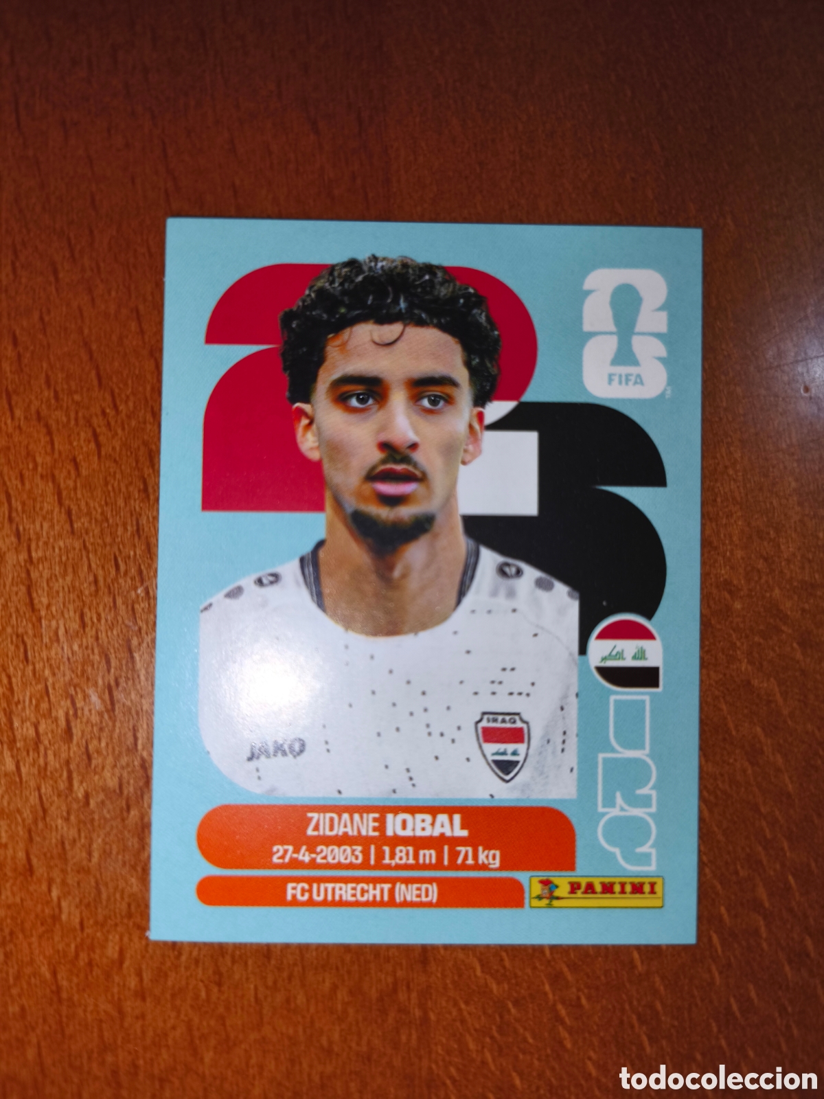 Cromos de f&uacute;tbol: IRQ9 Zidane Iqbal IRQ 9 Fifa World Cup 2026 Irak