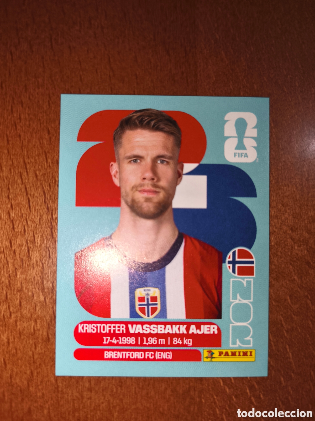 Cromos de f&uacute;tbol: NOR5 Kristoffer Vassbakk Ajer NOR 5 Fifa World Cup 2026 Noruega
