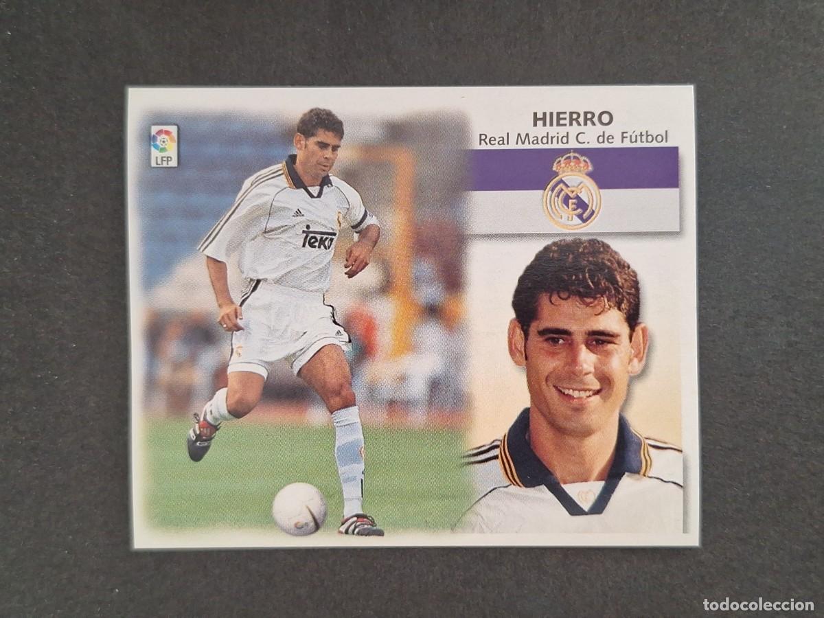 Cromos de f&uacute;tbol: L4 HIERRO REAL MADRID LIGA ESTE 1999 2000 99 00 NUNCA PEGADO SIN PEGAR