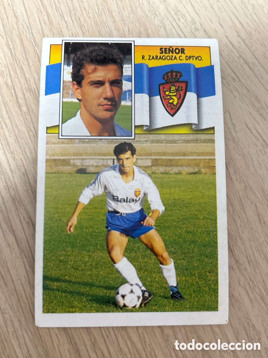 Cromos de f&uacute;tbol: SE&Ntilde;OR BAJA REAL ZARAGOZA LIGA ESTE 1990 1991 90 91 NUNCA PEGADO SIN PEGAR