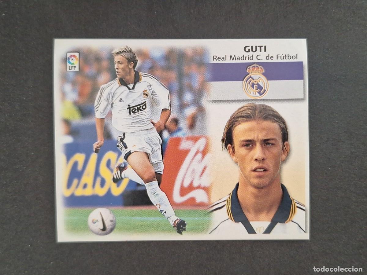 Cromos de f&uacute;tbol: L4 GUTI REAL MADRID LIGA ESTE 1999 2000 99 00 NUNCA PEGADO SIN PEGAR