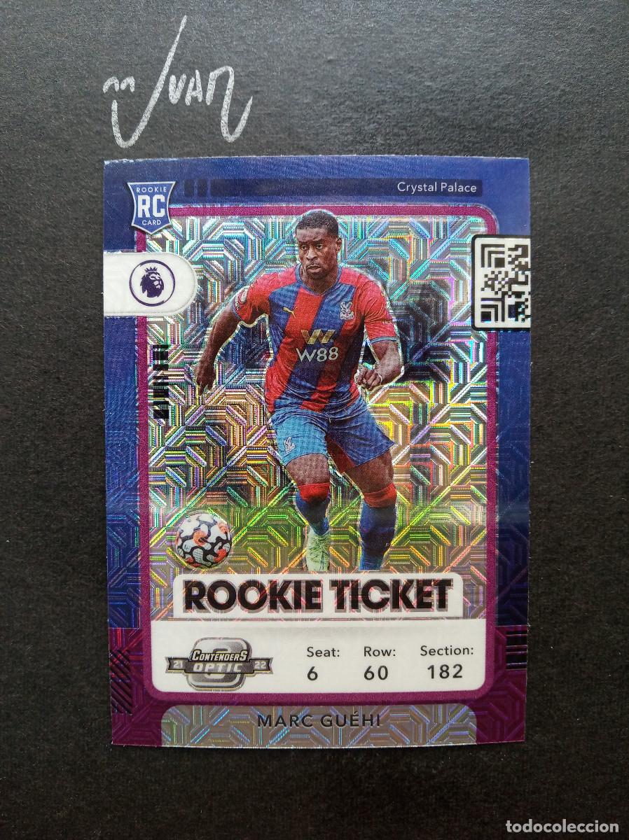 Cromos de f&uacute;tbol: ROOKIE TICKET PURPLE MOJO GUEHI CRYSTAL PALACE MUNDIAL ⚽ PANINI &reg; CHRONICLES CONTENDERS OPTIC 21 22