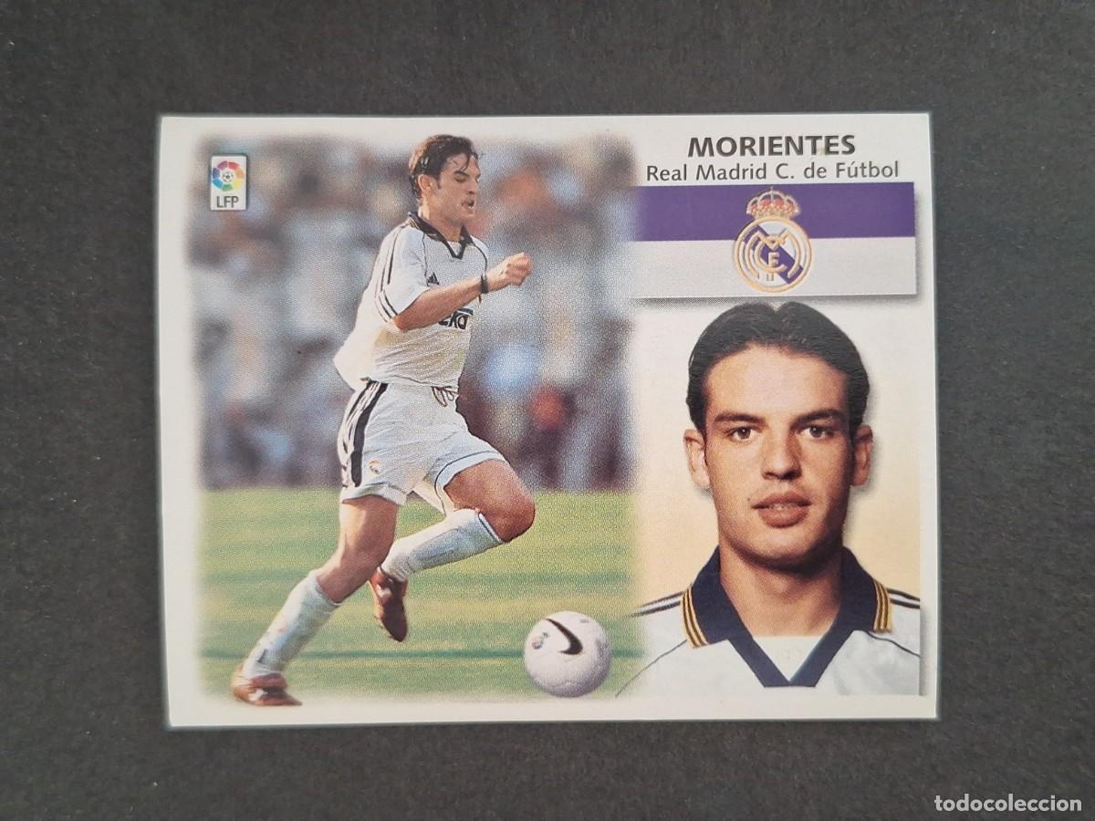 Cromos de f&uacute;tbol: L4 MORIENTES REAL MADRID LIGA ESTE 1999 2000 99 00 NUNCA PEGADO SIN PEGAR