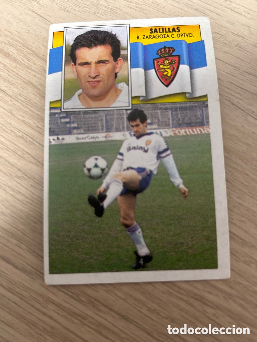 Cromos de f&uacute;tbol: SALILLAS REAL ZARAGOZA LIGA ESTE 1990 1991 90 91 NUNCA PEGADO SIN PEGAR