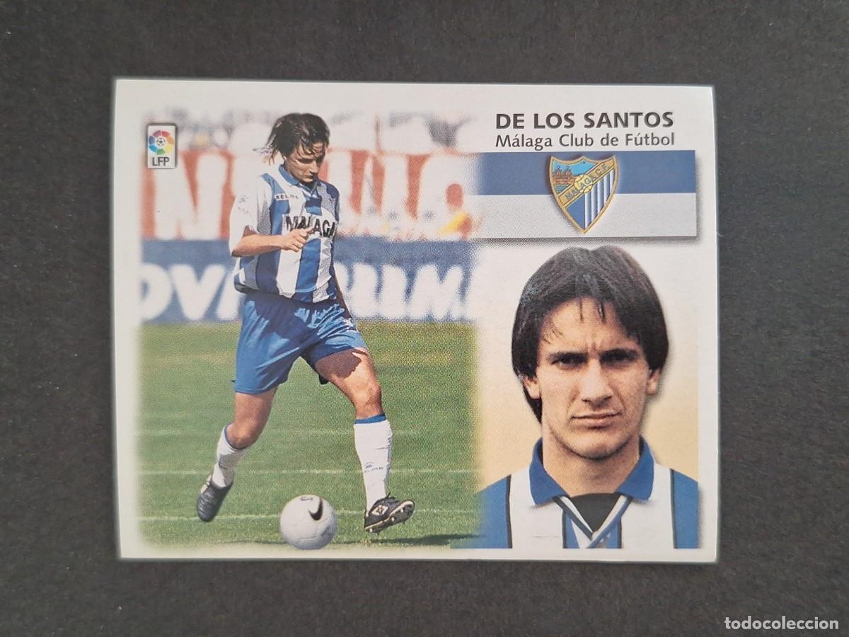 Cartes &agrave; collectionner de Football: L4 DE LOS SANTOS MALAGA C. F. LIGA ESTE 1999 2000 99 00 NUNCA PEGADO SIN PEGAR