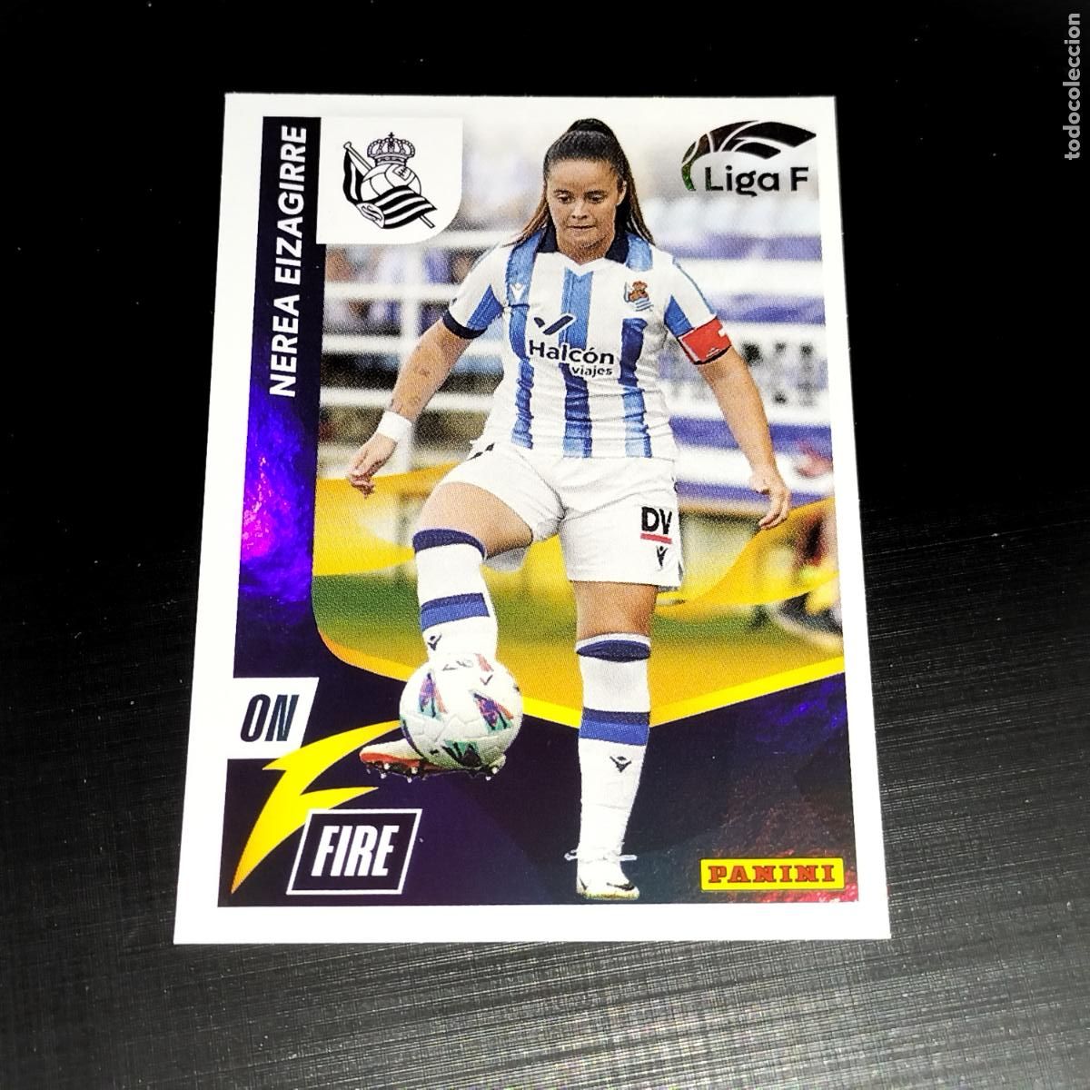 Cromos de f&uacute;tbol: N&ordm; 348 NEREA EIZAGIRRE ON FIRE REAL SOCIEDAD CROMOS LIGA F FEMENINA PANINI 2023 2024 23 24