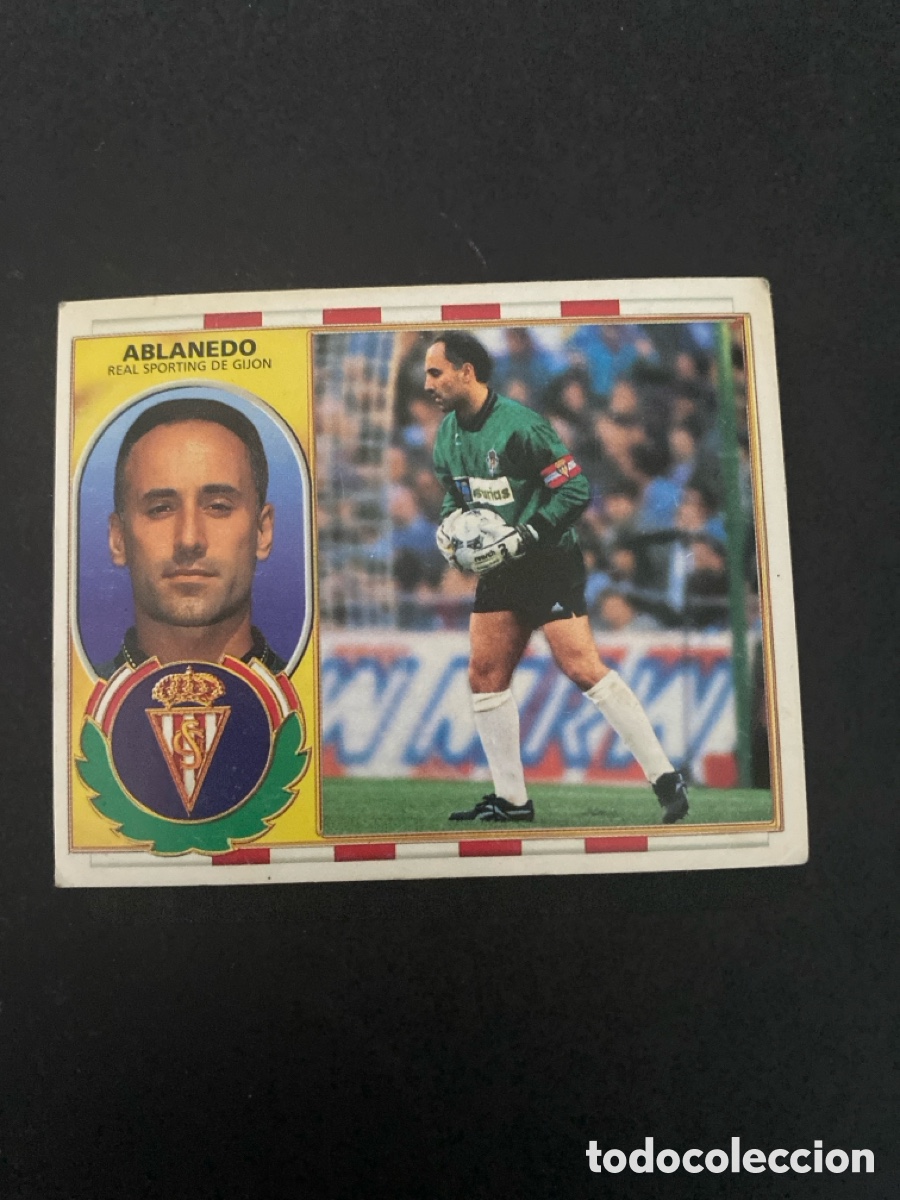 Cromos de f&uacute;tbol: Cromo liga 96/97 Sporting de Gij&oacute;n nunca pegado