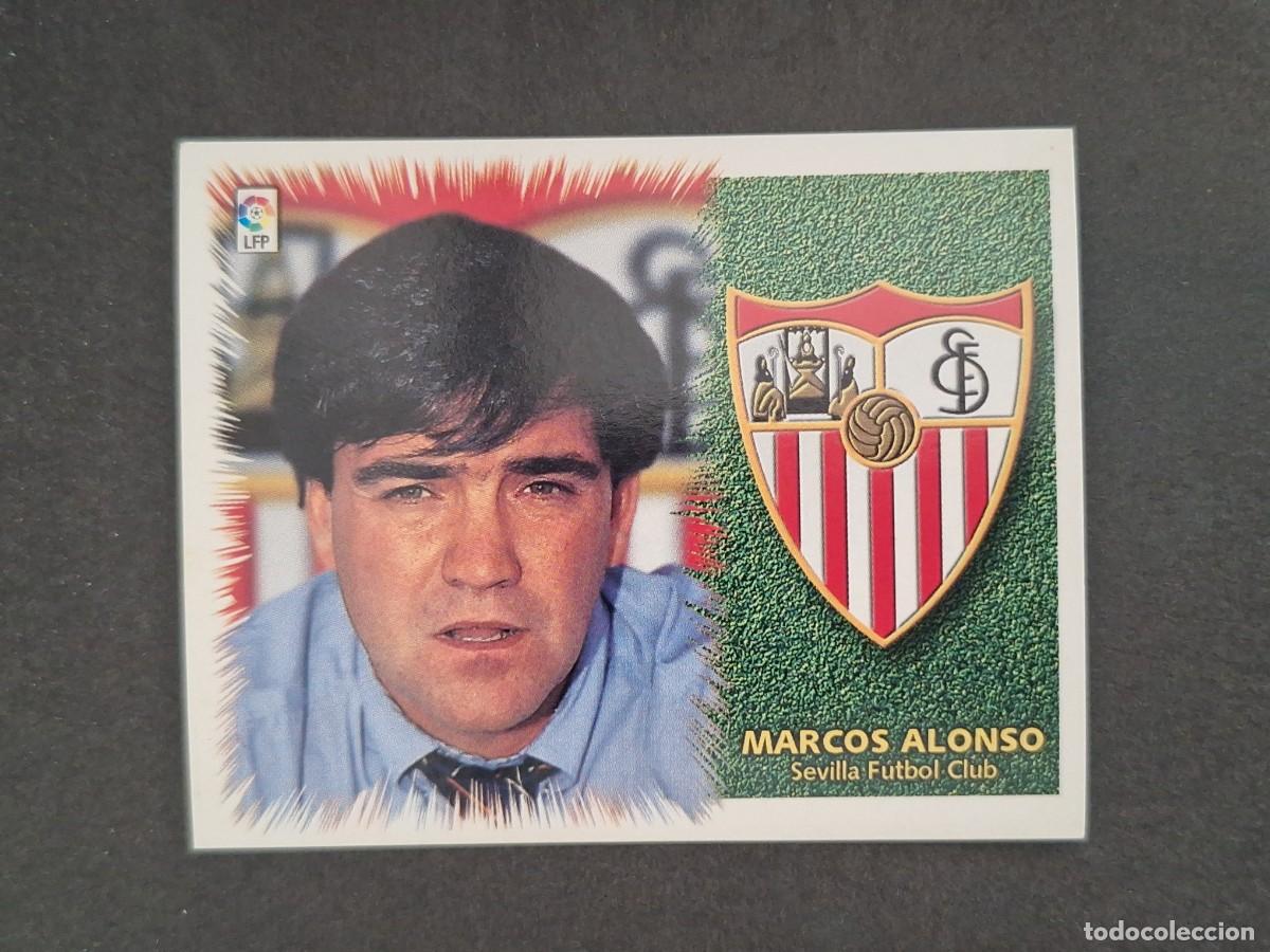 Cromos de f&uacute;tbol: L4 MARCOS ALONSO ENTRENADOR SEVILLA F. C. LIGA ESTE 1999 2000 99 00 NUNCA PEGADO SIN PEGAR