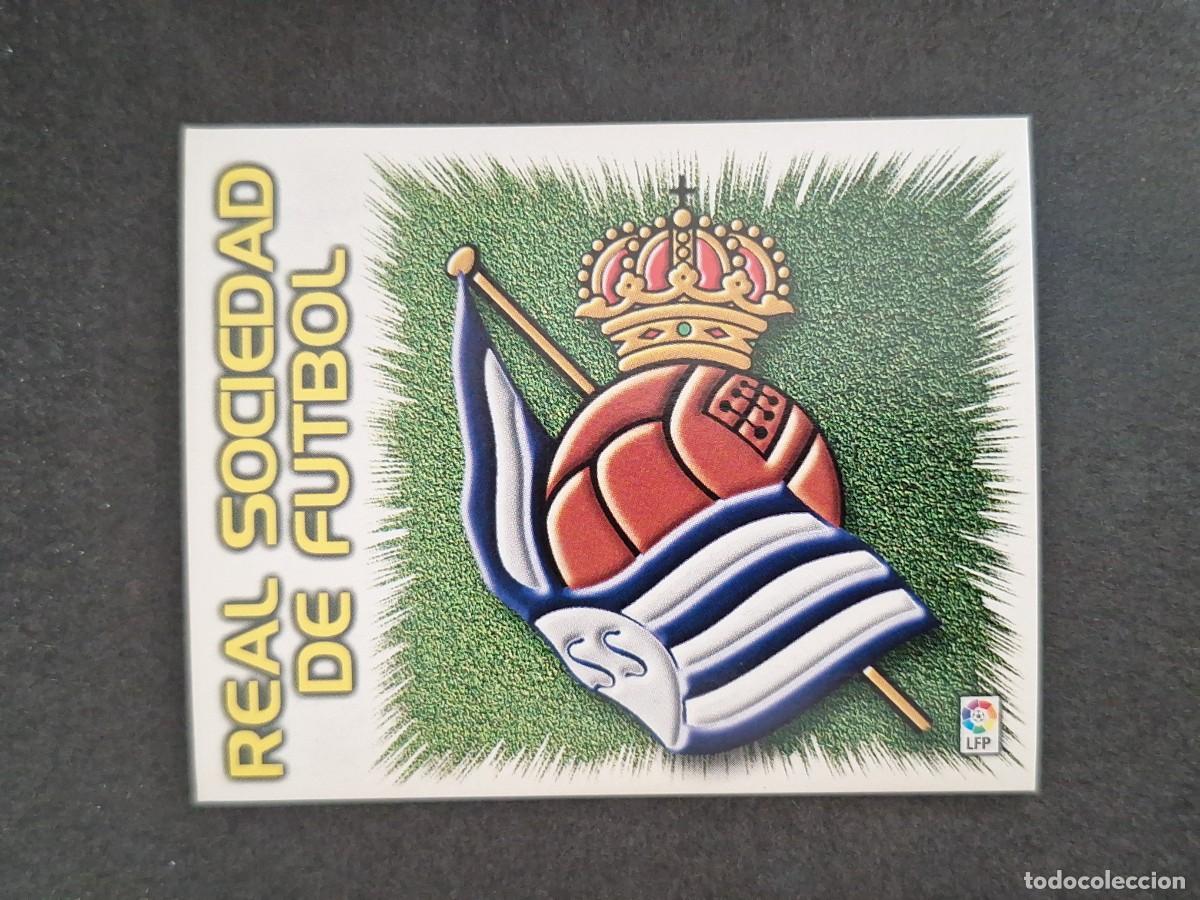 Fu&szlig;ball-Sticker: L4 ESCUDO REAL SOCIEDAD LIGA ESTE 1999 2000 99 00 NUNCA PEGADO SIN PEGAR