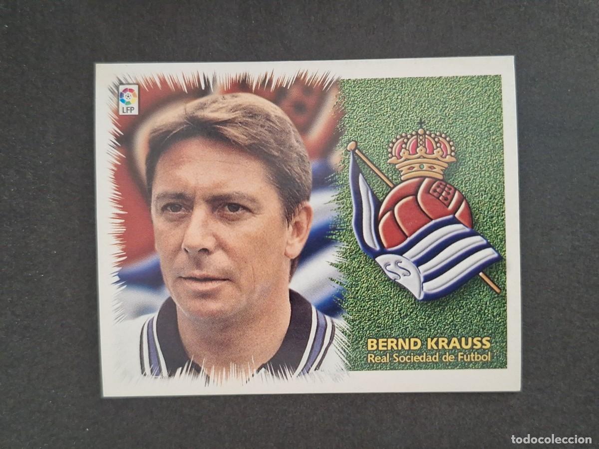 Fu&szlig;ball-Sticker: L4 BERND KRAUSS ENTRENADOR REAL SOCIEDAD LIGA ESTE 1999 2000 99 00 NUNCA PEGADO SIN PEGAR