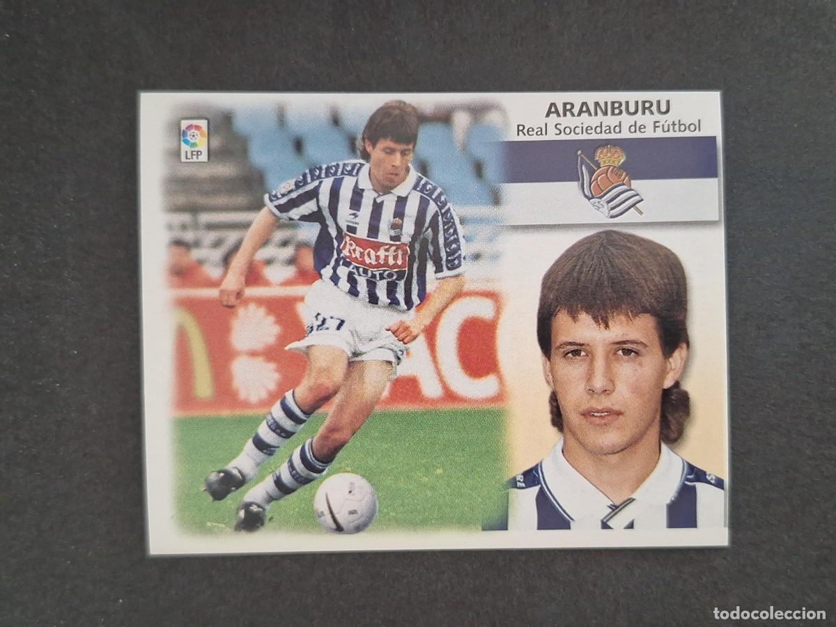 Cromos de f&uacute;tbol: L4 ARANBURU REAL SOCIEDAD LIGA ESTE 1999 2000 99 00 NUNCA PEGADO SIN PEGAR