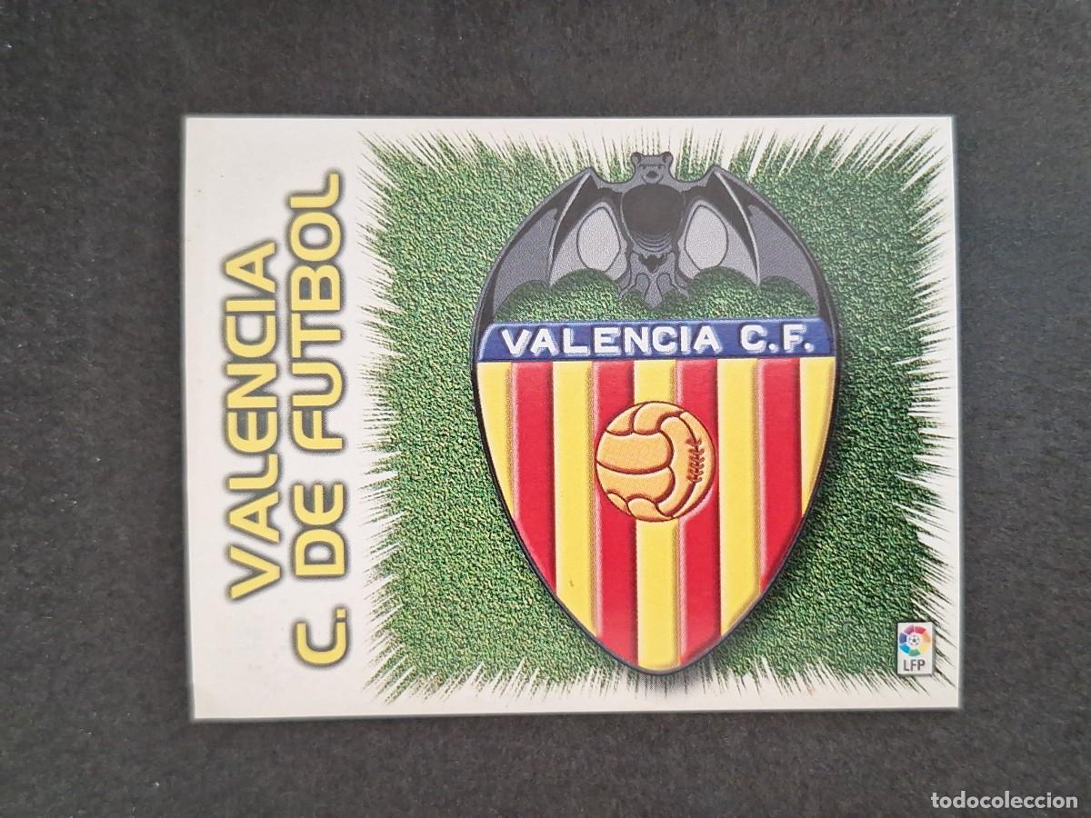 Cromos de f&uacute;tbol: L4 ESCUDO VALENCIA C. F. LIGA ESTE 1999 2000 99 00 NUNCA PEGADO SIN PEGAR