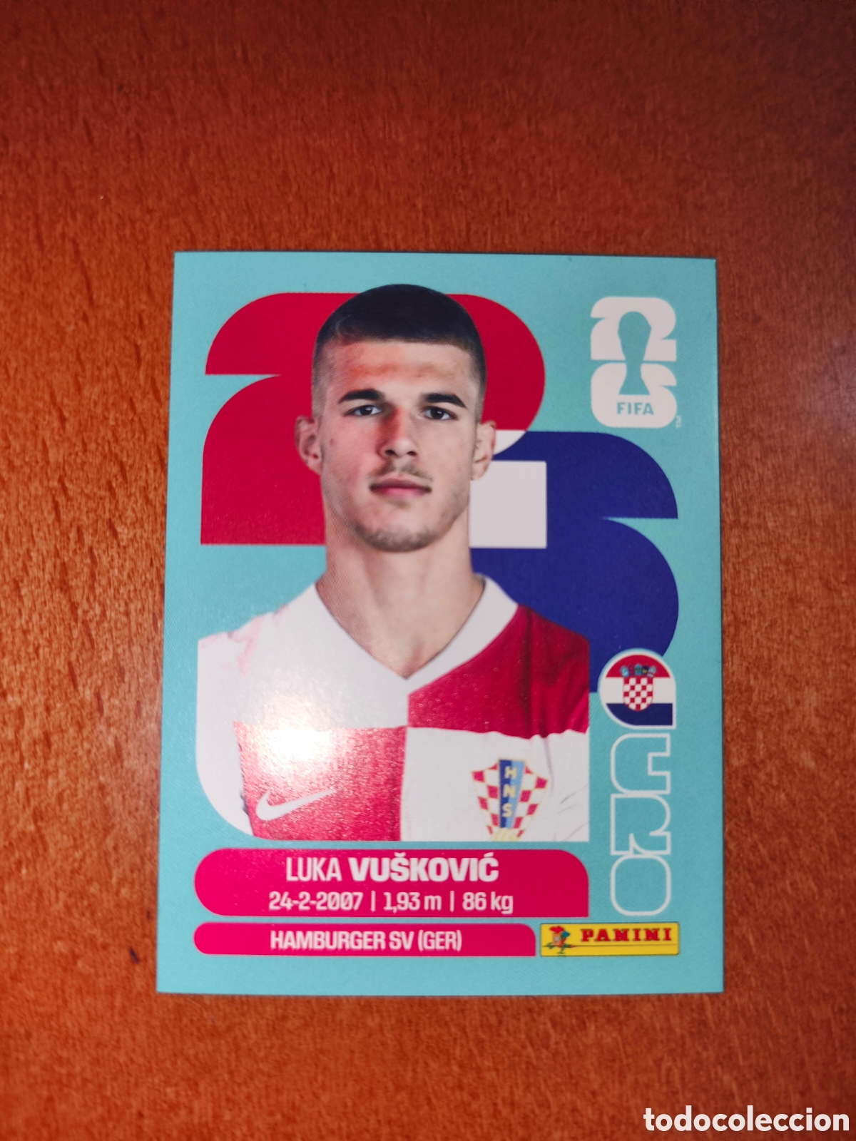 Cromos de f&uacute;tbol: CRO6 Luka Vuskovic CRO 6 Fifa World Cup 2026 Croacia