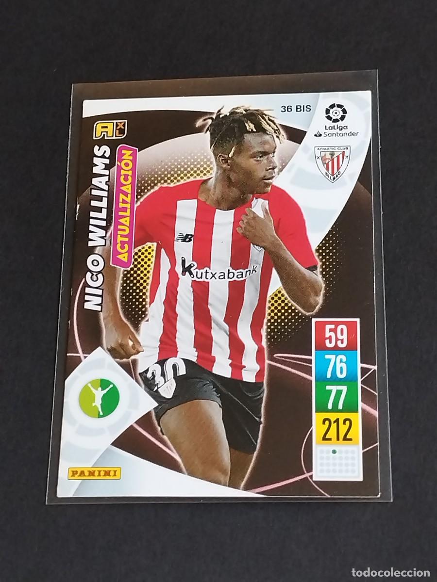 Cromos de f&uacute;tbol: NICO WILLIAMS ACTUALIZACI&Oacute;N #36 BIS ATHLETIC CLUB ADRENALYN XL LA LIGA 2021 2022 PANINI 21 22 ROOKIE