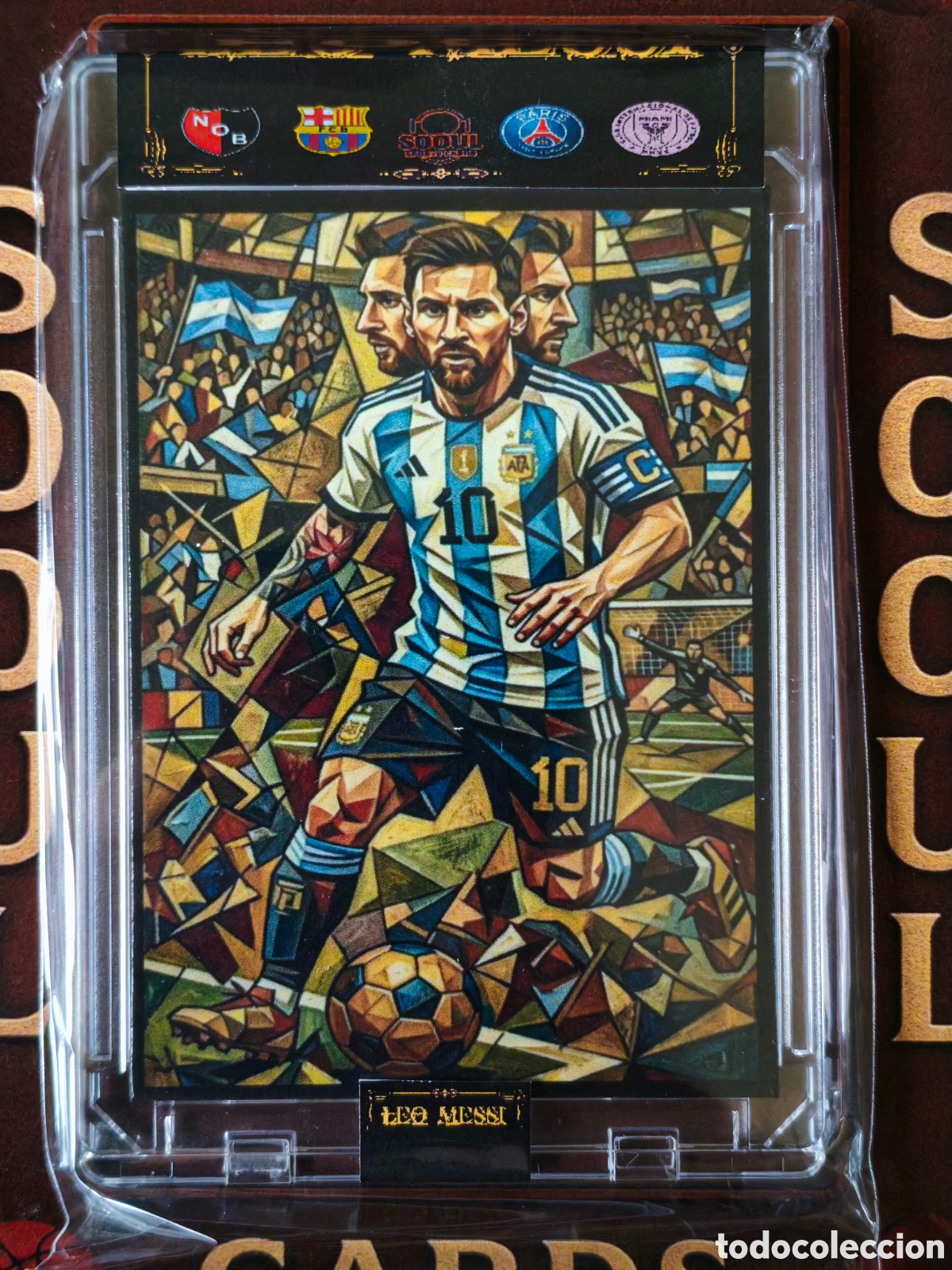 Cromos de f&uacute;tbol: Cromo SoouL Leo Messi by Pablo Picasso el arte del f&uacute;tbol