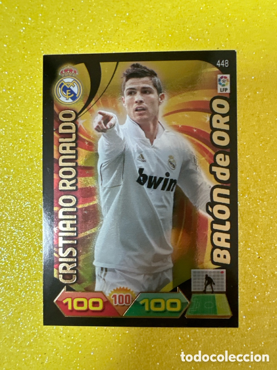 Cromos de f&uacute;tbol: CRISTIANO RONALDO (R.MADRID) BAL&Oacute;N DE ORO ADRENALYN LIGA 2011-2012 PANINI TRADING CARD